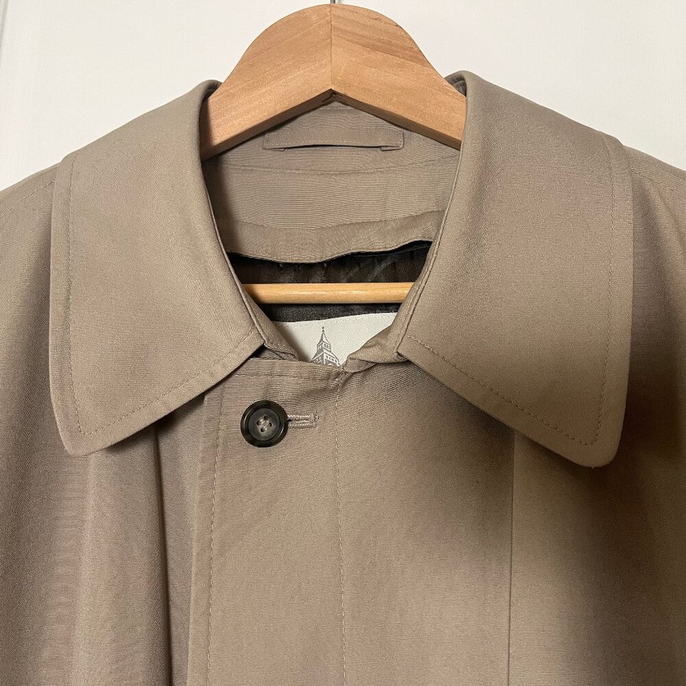 London Fog Raincoat Trench with removable liner 44L 80's Wamsutta